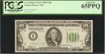 Fr. 2153m-I. 1934A $100 Federal Reserve Note. Mule. Minneapolis. PCGS Currency Gem New 65 PPQ.