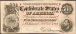 T-64. Confederate Currency. 1864 $500. About Uncirculated.