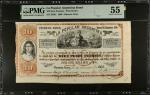 ARGENTINA. La Popular Argentina Bond. 10 Pesos Fuertes, 1869. P-Unlisted. PMG About Uncirculated 55.