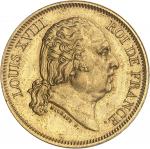 FRANCELouis XVIII (1814-1824). Essai de 40 francs en bronze doré, par Michaut 1815, Paris.