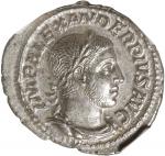SEVERUS ALEXANDER, A.D. 222-235. AR Denarius, Rome Mint, A.D. 233. NGC Ch AU.