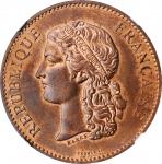FRANCE. Exposition Universelle Bronze Medal, ND (1889). NGC MS-65 Red Brown.