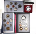 Canada, a trio of specimen coins set, 1997, one set contains 6x 92.5% silver coins, totally 76.2 g, 