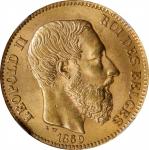 BELGIUM. 20 Francs, 1869. Brussels Mint. Leopold II. NGC MS-65.