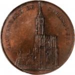ARCHITECTURAL MEDALS. Belgium - France. Strasbourg Cathedral Bronze Medal, 1861. Geerts (Ixelles) Mi