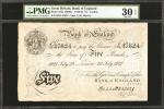 GREAT BRITAIN. Bank of England. 5 Pounds, B209a 1918-25. P-312a. PMG Very Fine 30 EPQ.