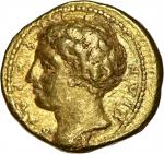SICILY. Syracuse. Dionysios I, 406-367 B.C. AV 50 Litrai (Dekadrachm) (2.92 gms), ca. 405-400 B.C. N
