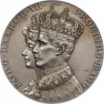 NORWAY. Coronation of Haakon VII at Trondheim Silver Medal, 1906. PCGS SPECIMEN-63.