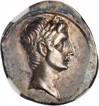 OCTAVIAN. AR Denarius (3.74 gms), Uncertain Mint in Italy (Rome?), ca. 30-27 B.C.