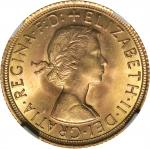 GREAT BRITAIN. Sovereign, 1966. London Mint. Elizabeth II. NGC MS-65.