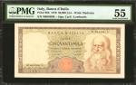 ITALY. Banca dItalia. 50,000 Lire, 1967 Issue. P-99b. PMG About Uncirculated 55.