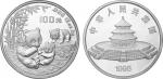 1995年12盎司熊猫纪念银币，NGC PF69 UC。面值100元，直径80mm，成色99.9%，发行量1000枚。