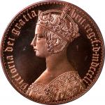 1851年爱尔兰英女皇像臆造壹圆。IRELAND. Copper Fantasy "Gothic" Crown, "1851". Victoria. PCGS PROOF-67 Red Cameo.
