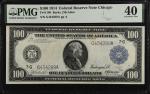 Fr. 1108. 1914 $100 Federal Reserve Note. Chicago. PMG Extremely Fine 40.