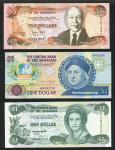 Central Bank of Bahamas, $1 (1992), commemorative $1 (1992), $5 (1995), (Pick 50, 51, 52 TBB B315, B