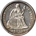 1873 Liberty Seated Dime. Arrows. Proof-64 (PCGS).