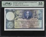 SCOTLAND. Commercial Bank of Scotland Limited. 20 Pounds, 1954. P-S334. PMG About Uncirculated 55.
