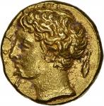 SICILY. Syracuse. Dionysios I, 406-367 B.C. AV 50 Litrai (Dekadrachm) (2.89 gms), ca. 405-400 B.C. N