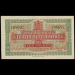 STRAITS SETTLEMENTS. Government of the Straits Settlements. 10 Cents, 14.10.1919. P-8b.