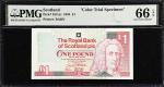 SCOTLAND. Royal Bank of Scotland plc. 1 Pound, 1994. P-357cts. Color Trial Specimen. PMG Gem Uncircu