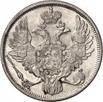 RUSSIE Nicolas Ier (1825-1855). 3 roubles en platine 1844, СПБ, Saint-Pétersbourg.