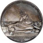 1849 Life Saving Benevolent Association of New York Medal. By George Hampden Lovett. Silver. About U