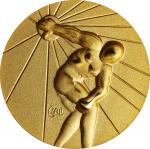 United States. 1984 United States Olympic Committee Medal. By Salvador Dali. Gold. Mint State.