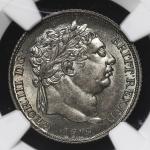 GREAT BRITAIN George III ジョージ3世(1760~1820) 6Pence 1819  NGC-MS65 トーン UNC~FDC