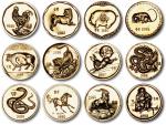 上海造币厂1981-1992年十二生肖纪念铜章大全套一套 完未流通