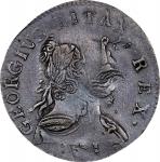 Undated Contemporary Counterfeit Halfpenny. George III English Type of 1770-1775—Flipover Double Str