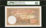 MOROCCO. Banque dEtat du Maroc. 500 Francs, 1946-48. P-15b. PMG Gem Uncirculated 65 EPQ.