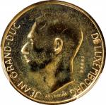 LUXEMBOURG. Gold 20 Francs Essai (Pattern), 1980. Brussels Mint. Jean. PCGS SPECIMEN-63.