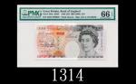1993-2000年英伦银行10镑1993-2000 Bank of England 10 Pounds, ND, s/n DD01 000029. PMG EPQ66
