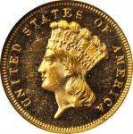 1883 Three-Dollar Gold Piece. MS-63 (NGC). CAC.