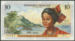Institut dEmission des Departements dOutre-Mer, French Antilles, 10 francs, Antillaise, ND (1966), s