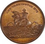 Circa 1859 Siege of Boston medalet. Musante GW-254, Baker-50A. Copper. Reeded edge. MS-65 BN (PCGS).