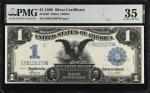 1899年美国银证1 美元。UNITED STATES. Silver Certificate. 1 Dollar, 1899. Fr. 235. PMG Choice Very Fine 35.