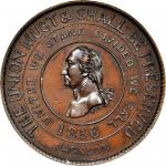 1856 James Buchanan. DeWitt-JB 1856-2. Musante GW-155. Bronzed copper. 46 mm. MS-63 BN (NGC).
