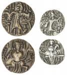 India, Later Kushan, Kipunadha (c.335-50), base Dinar, 7.58g, king standing left, making offerings t
