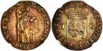 1794年荷兰1盾银币，深厚的老包浆，NGC MS65，非常漂亮的品相