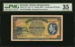 BERMUDA. Bermuda Government. 1 Pound, 1937. P-11b. PMG Choice Very Fine 35.