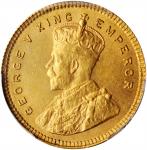 1918-(B)年印度15卢比。孟买铸币厂。 INDIA. British India. 15 Rupees, 1918-(B). Bombay Mint. PCGS MS-63.