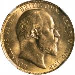GREAT BRITAIN. Sovereign, 1910. London Mint. Edward VII. NGC MS-64.