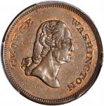 Undated (1861-1865) George Washington / Martha Washington. Fuld-115/115A a. Rarity-8. Copper. 20 mm.