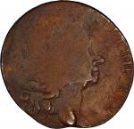 Undated (1724) Rosa Americana Pattern Twopence/Halfpenny. Martin Twopence Obverse 6.1-Halfpenny Reve