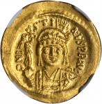 JUSTIN II, 565-578. AV Solidus (4.46 gms), Constantinople Mint, 5th Officinae.