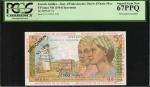 FRENCH ANTILLES. Republique Francaise. 5 Francs, ND (1964). P-7s. Specimen. PCGS Currency Superb Gem