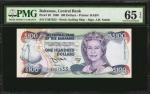 BAHAMAS. Central Bank of the Bahamas. 100 Dollars, 1996. P-62. PMG Gem Uncirculated 65 EPQ.