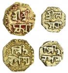 Assam, Lakshmi Simha (1770-80), octagonal gold 1/8-Mohur, 1.44g, undated, &#346;r&#299; &#346;r&#299