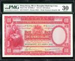 1946年汇丰银行100元，编号C184177，PMG 30